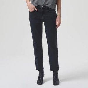 New w/out tags Agolde Kye Mid Rise Straight Crop Jean color pepper Size 28